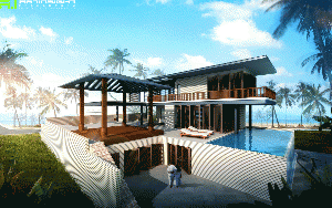 Architectural 3D exterior rendering